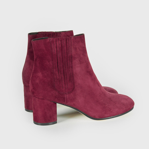New Joie Remmie Suede Ankle Booties Boho  Preppy Classic - Picture 2 of 8